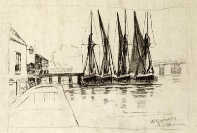 Cantiere di Greaves, Lindsay Wharf, Chelsea, 1870 da Walter Greaves